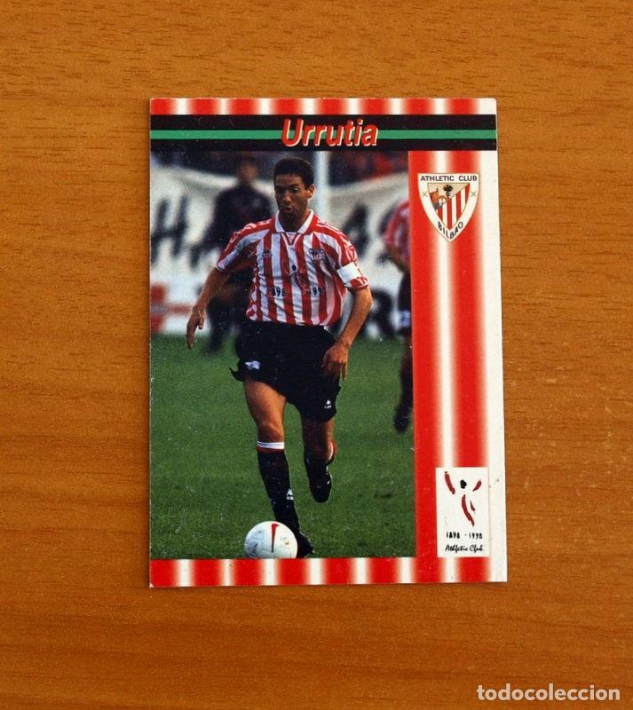 Cromos de f&uacute;tbol: Athletic de Bilbao -N&ordm; 176 Urrutia - Trayectoria -Club Centenario-Panini Sports 1898-1998