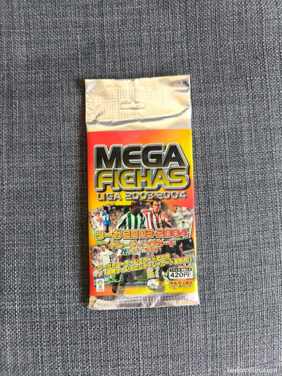 Cromos de f&uacute;tbol: Panini Megafichas / Megacracks 2003-2004: sobre sin abrir (versi&oacute;n japonesa). Edici&oacute;n para Jap&oacute;n