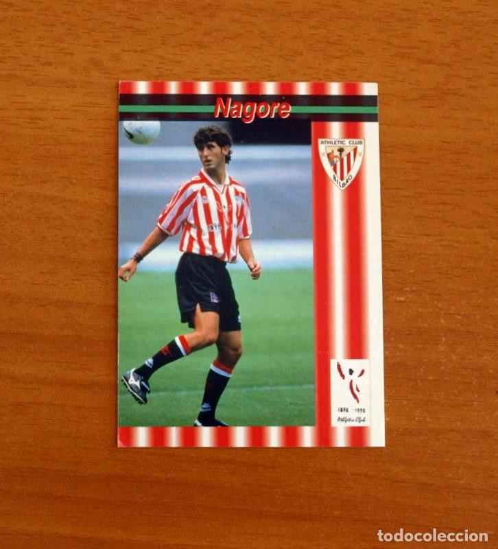 Cromos de F&uacute;tbol: Athletic de Bilbao -N&ordm; 186 Nagore - Trayectoria -Club Centenario-Panini Sports 1898-1998