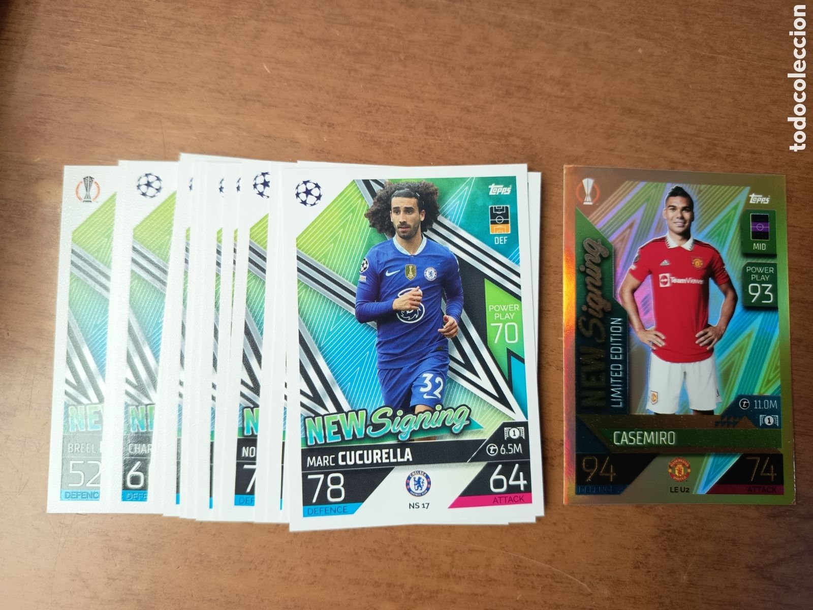 Cromos de f&uacute;tbol: TOPPS MATCH ATTAX 2022 2023 UEFA 22 23 UPDATE 2 NEW SINGING LE U2 CASEMIRO NS17 -NS35