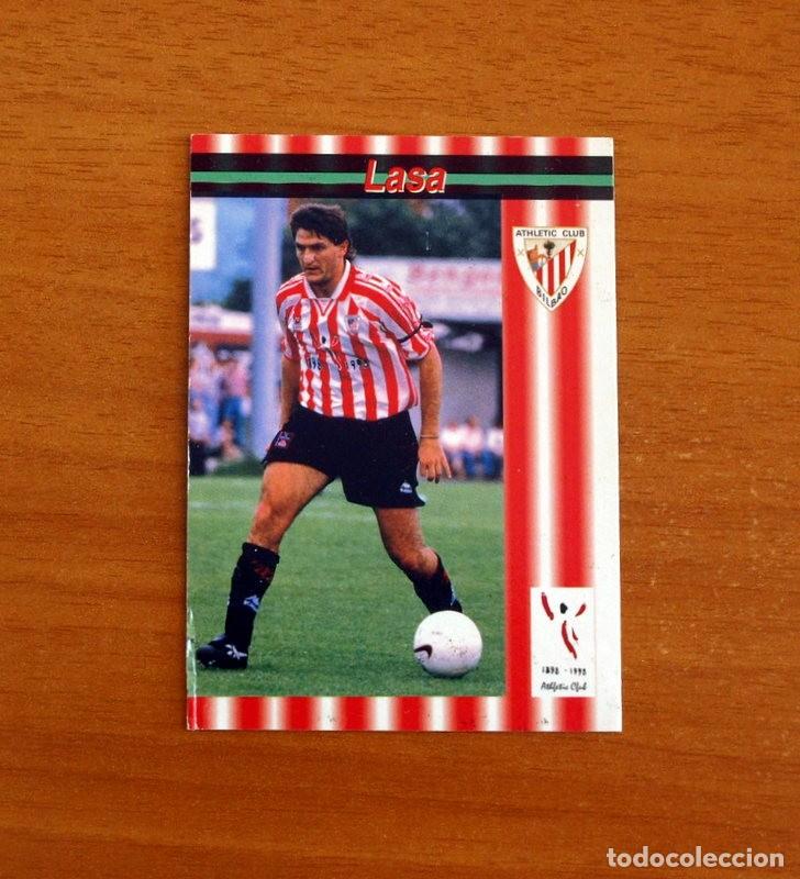 Cromos de F&uacute;tbol: Athletic de Bilbao -N&ordm; 189 Lasa - Trayectoria -Club Centenario-Panini Sports 1898-1998