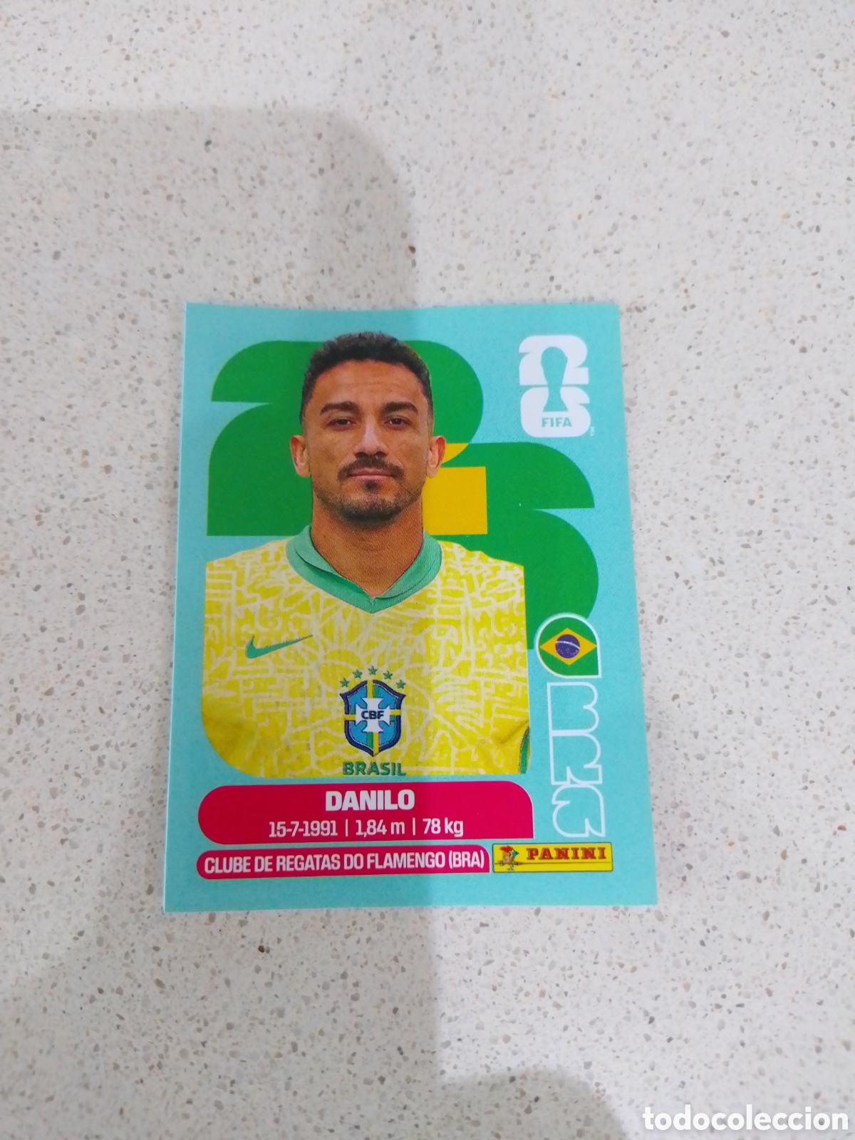 Figurine di Calcio: CROMO NUMERO 7 DANILO BRASIL. MUNDIAL 2026. PANINI.