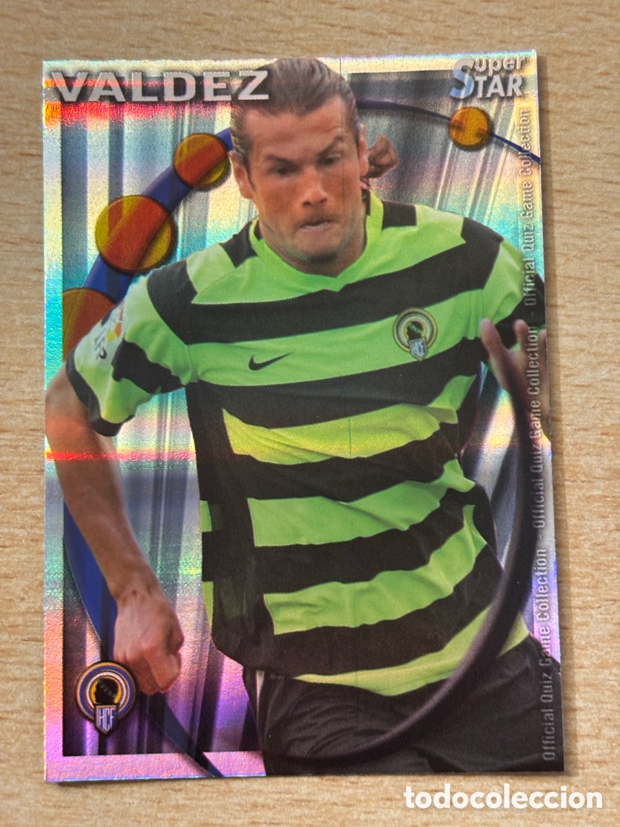 Cromos de F&uacute;tbol: # 512 Valdez H&eacute;rcules CF Superstar Mundicromo 2011 rayas horizontales