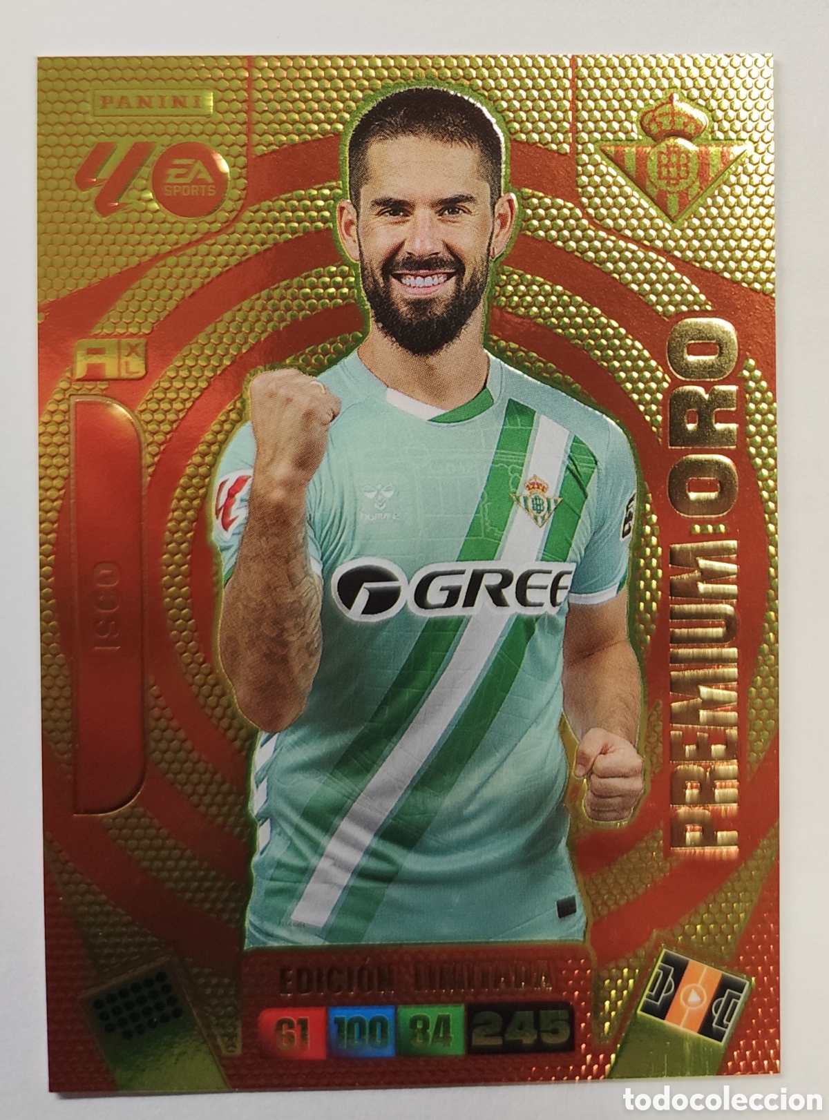 Figurine di Calcio: LIGA ADRENALYN 2025 2026 ISCO PREMIUM ORO BETIS 25 26