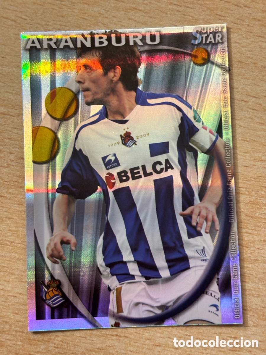 Figurine di Calcio: # 485 Aranburu Real Sociedad Superstar Mundicromo 2011 rayas horizontales