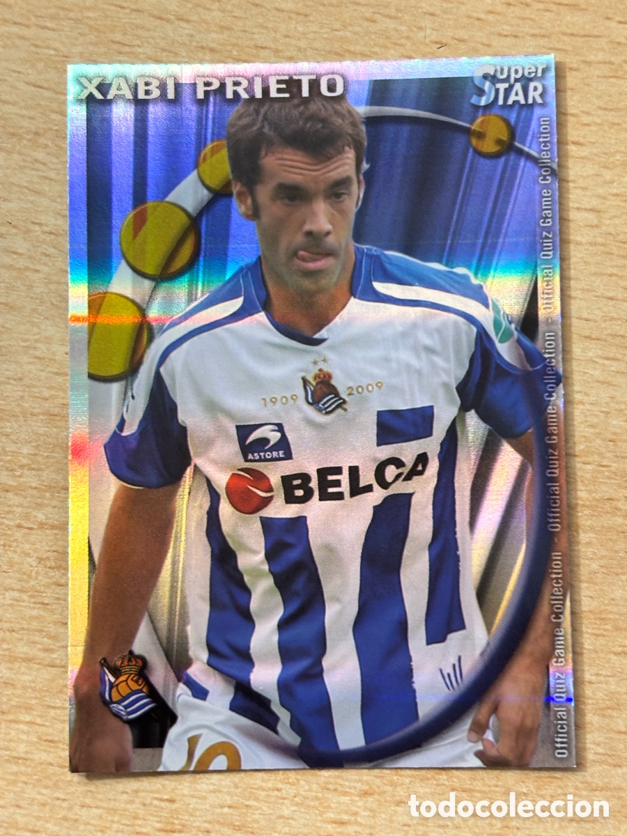 Cromos de F&uacute;tbol: # 483 Xabi Prieto Real Sociedad Superstar Mundicromo 2011 rayas horizontales