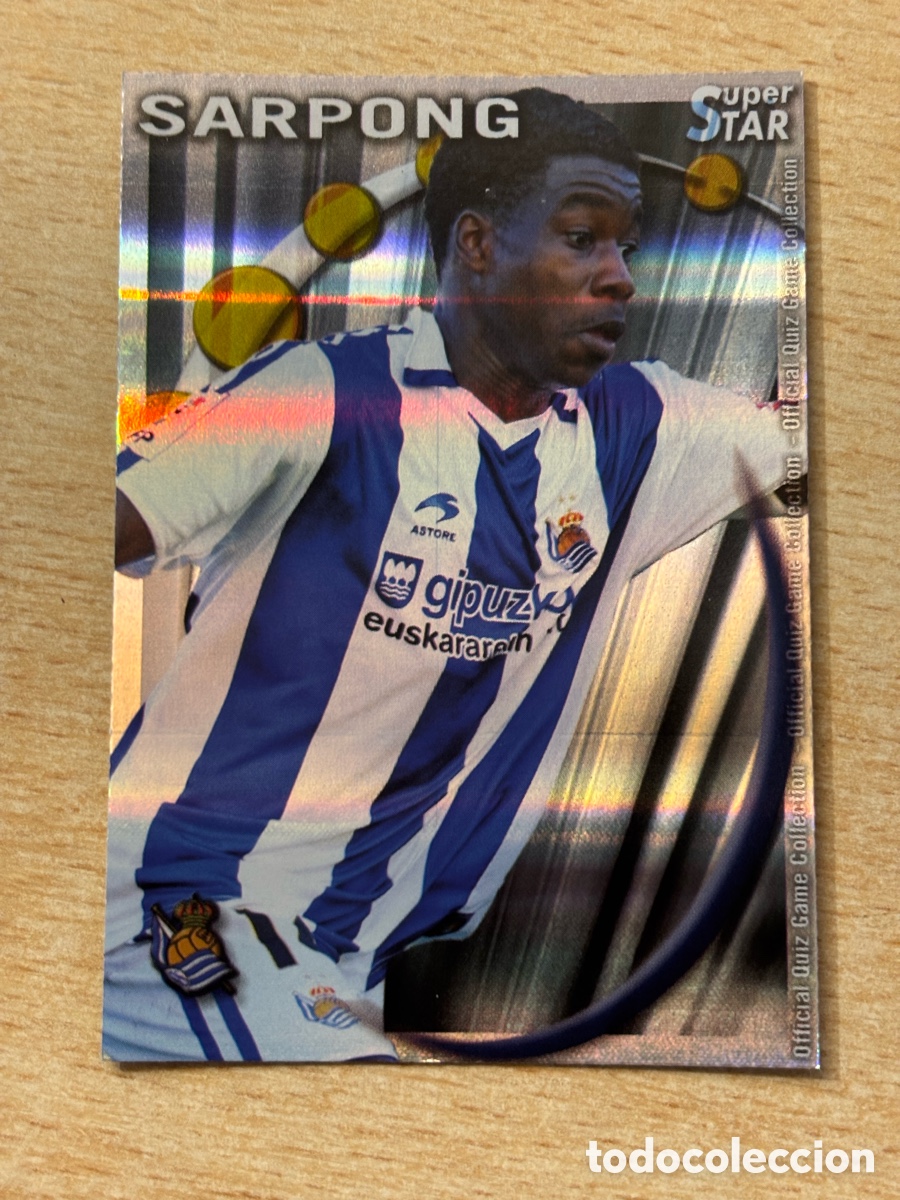 Cromos de F&uacute;tbol: # 482 Sarpong Real Sociedad Superstar Mundicromo 2011 rayas horizontales
