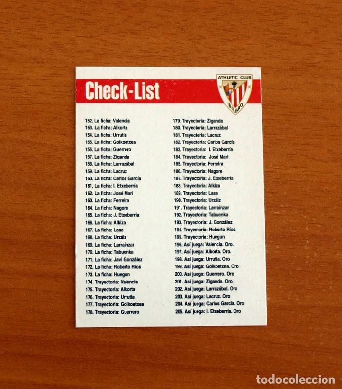 Cromos de F&uacute;tbol: Athletic de Bilbao -N&ordm; 250 Check-List -Club Centenario -Panini Sports 1898-1998