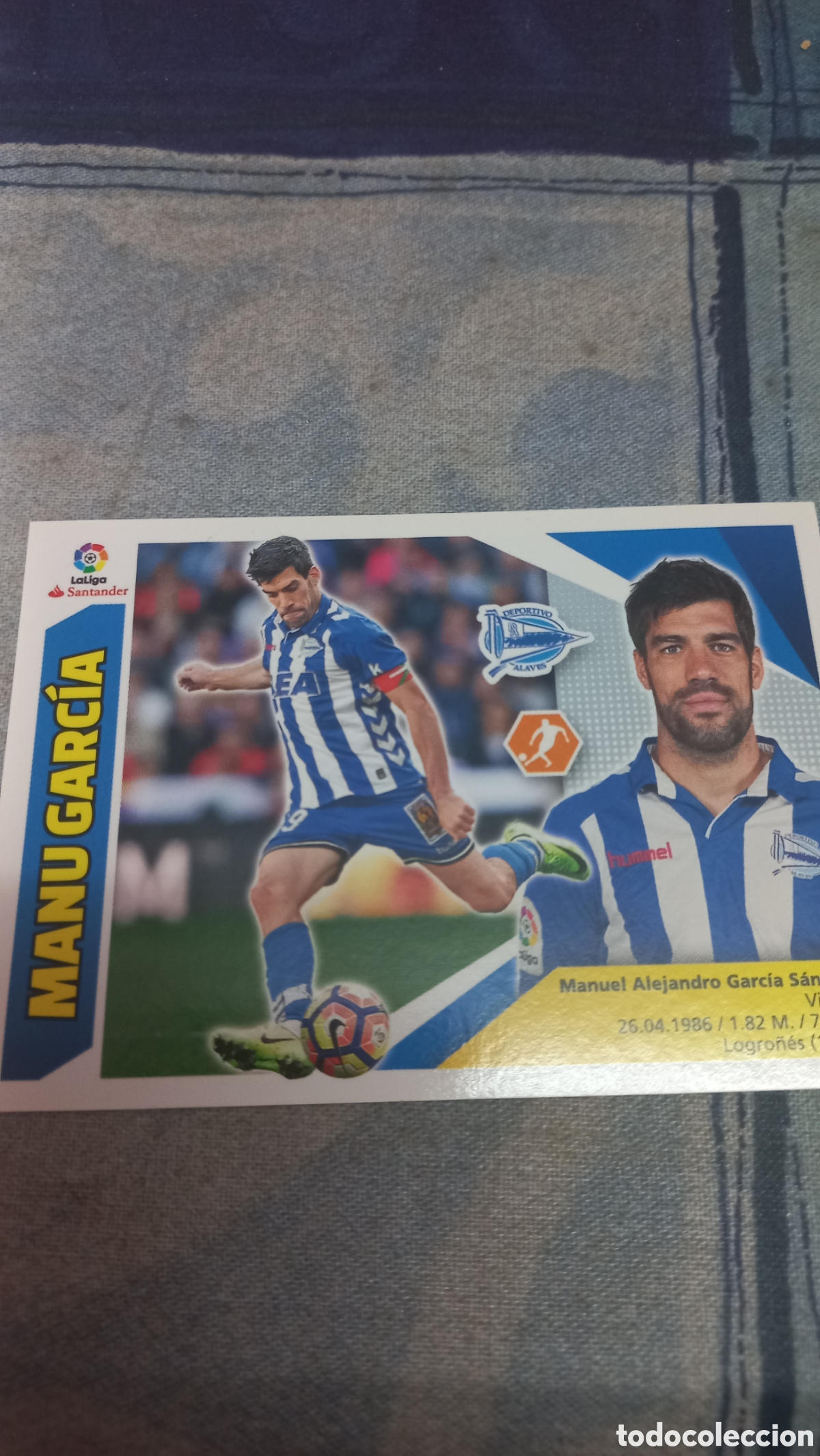 Cromos de F&uacute;tbol: Manu Garcia Alaves sin pegar