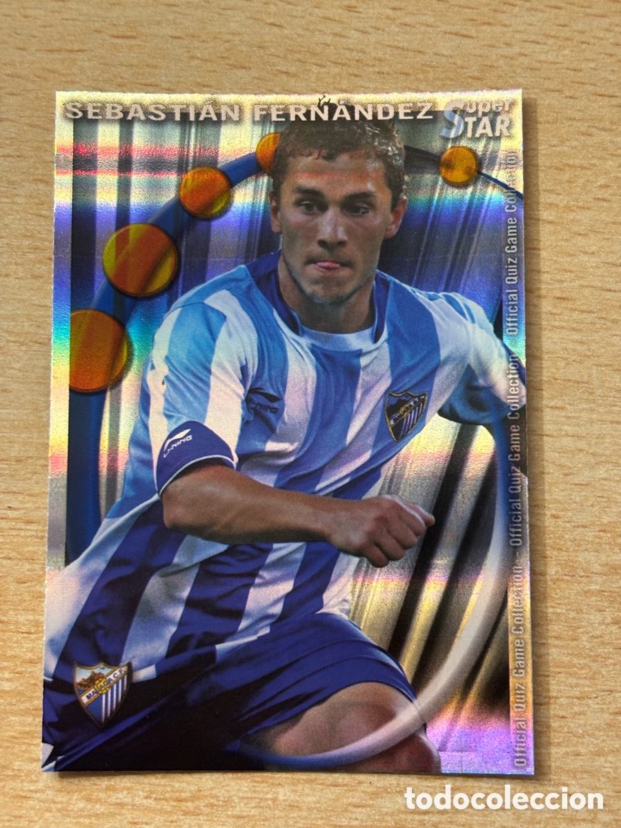 Cromos de F&uacute;tbol: # 458 Sebasti&aacute;n Fernandez M&aacute;laga CF Superstar Mundicromo 2011 rayas horizontales