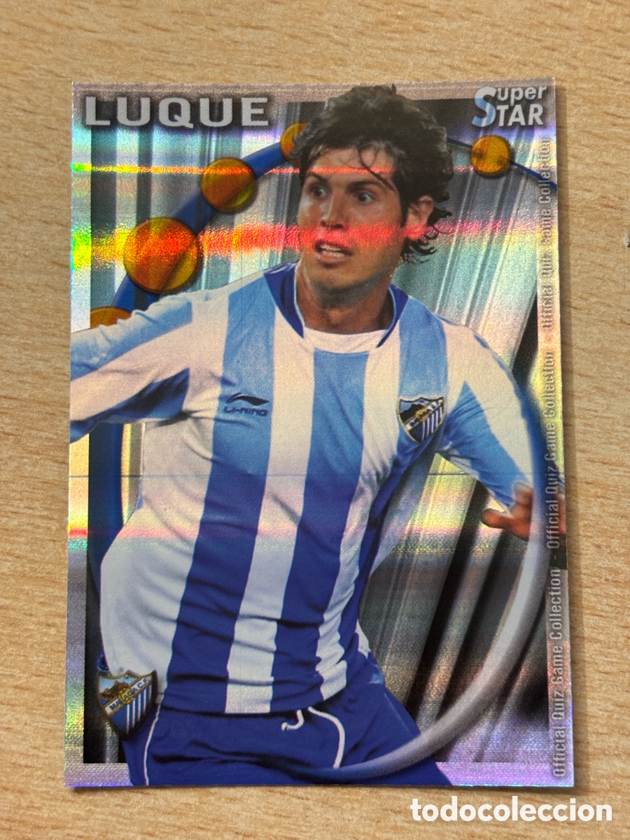 Cromos de F&uacute;tbol: # 457 Luque M&aacute;laga CF Superstar Mundicromo 2011 rayas horizontales