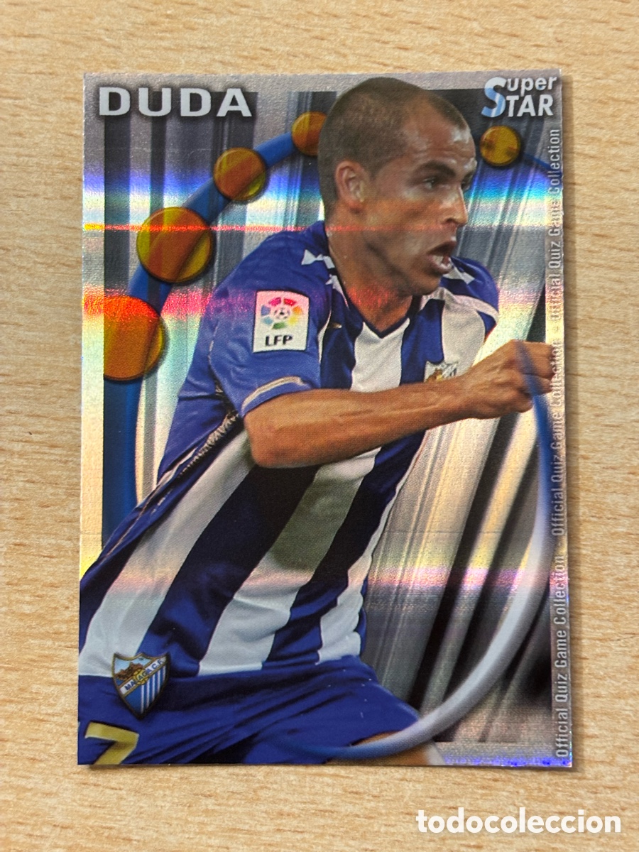 Cromos de F&uacute;tbol: # 456 Duda M&aacute;laga CF Superstar Mundicromo 2011 rayas horizontales