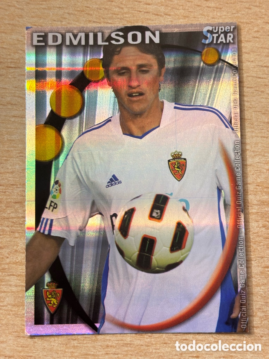 Cromos de F&uacute;tbol: # 377 Edmilson Real Zaragoza Superstar Mundicromo 2011 rayas horizontales