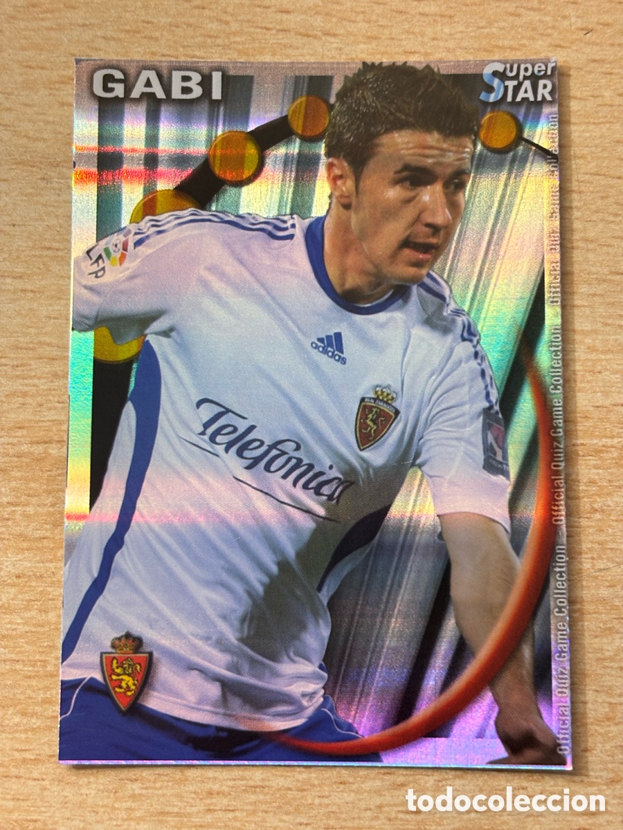 Cromos de F&uacute;tbol: # 376 Gabi Real Zaragoza Superstar Mundicromo 2011 rayas horizontales