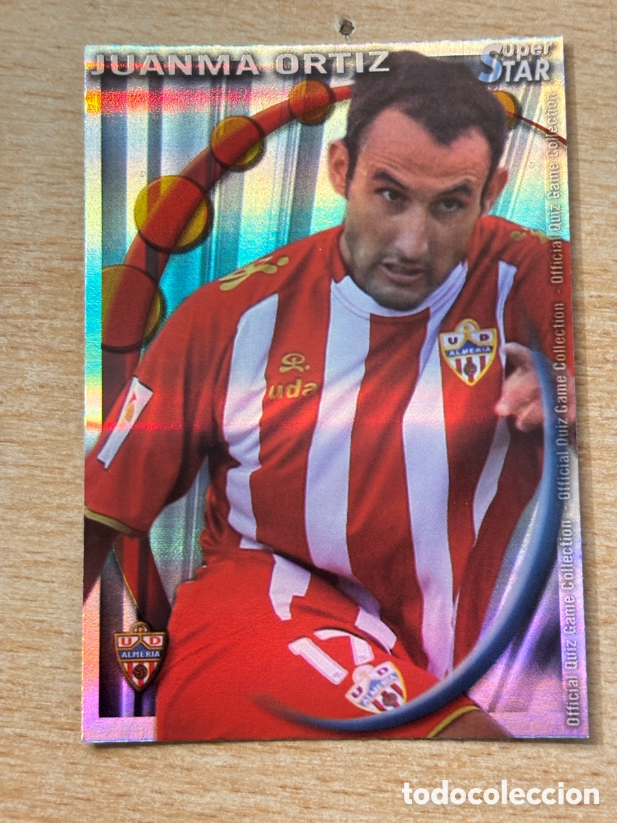 Cromos de Futebol: # 349 Juanma Ortiz UD Almer&iacute;a Superstar Mundicromo 2011 rayas horizontales