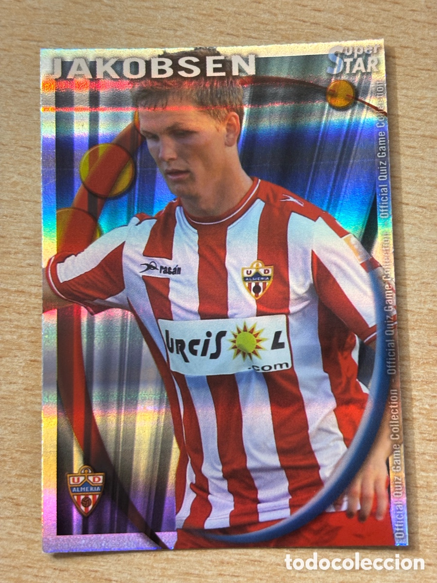 Cromos de Futebol: # 348 Jakobsen UD Almer&iacute;a Superstar Mundicromo 2011 rayas horizontales
