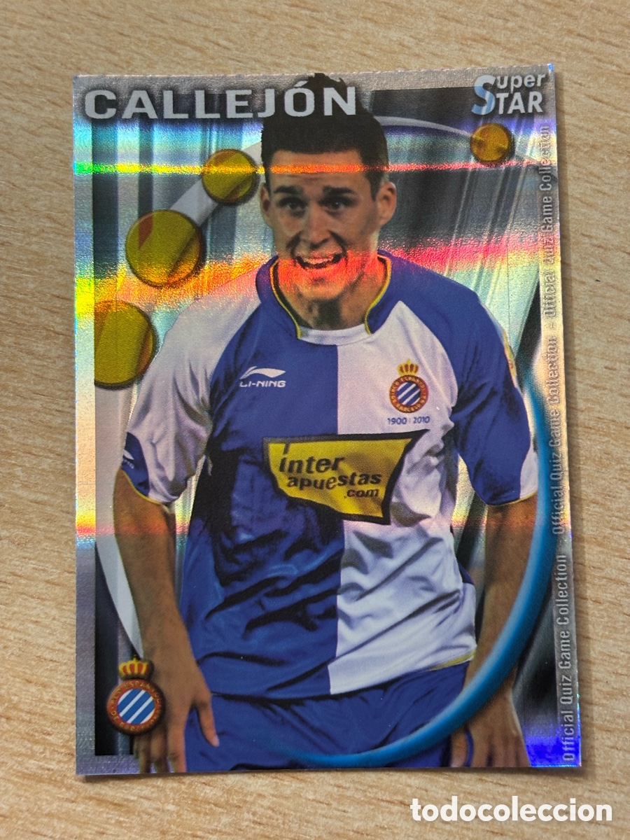 Cromos de F&uacute;tbol: # 295 Callej&oacute;n RCD Espa&ntilde;ol Superstar Mundicromo 2011 rayas horizontales