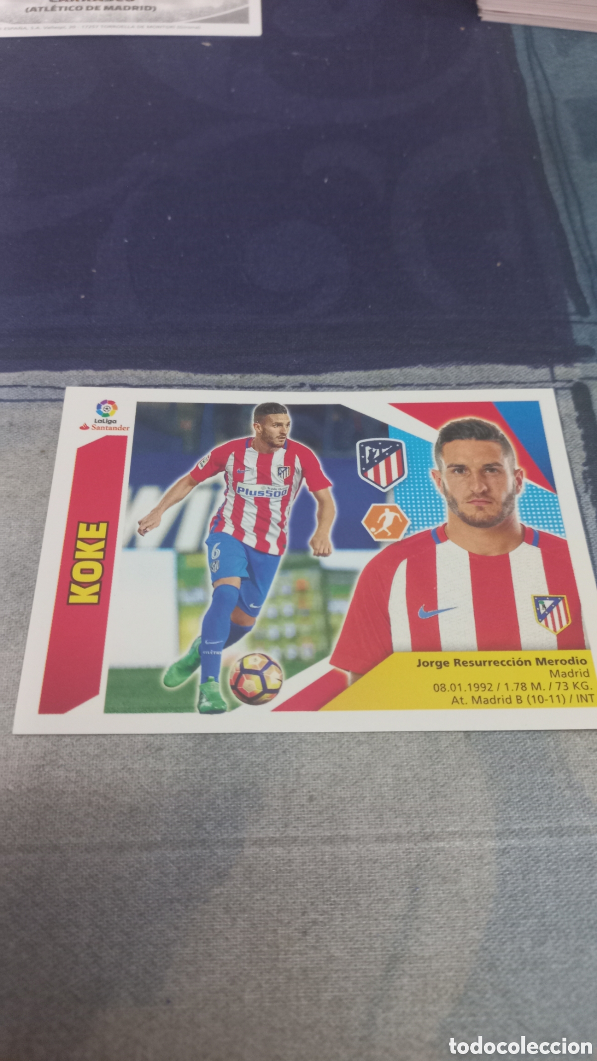 Cromos de F&uacute;tbol: Koke Atletico 17 18 sin pegar