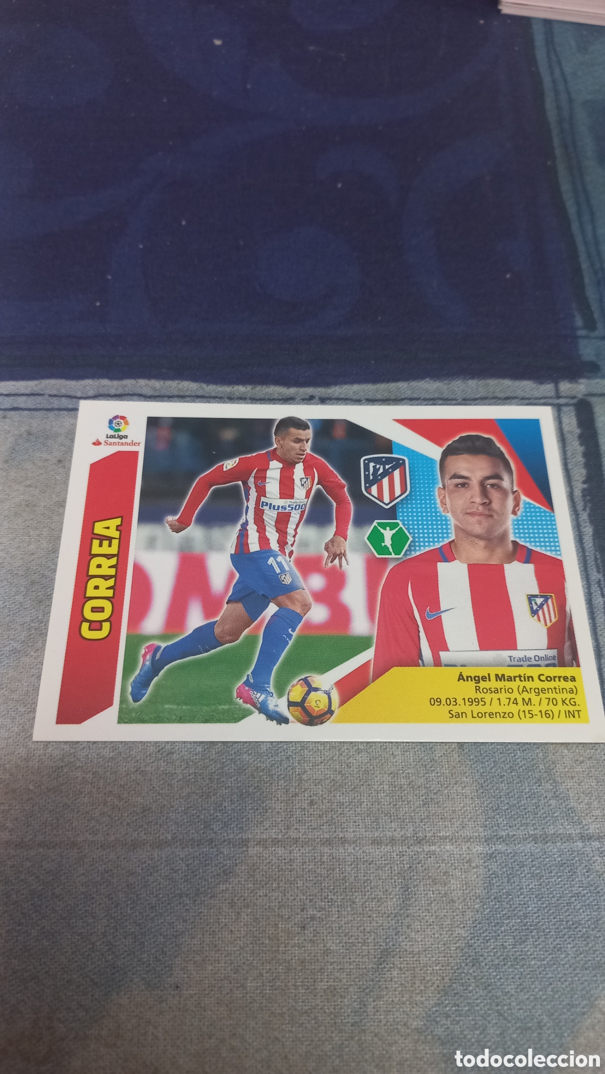Cromos de F&uacute;tbol: Correa Atletico 17 18 sin pegar