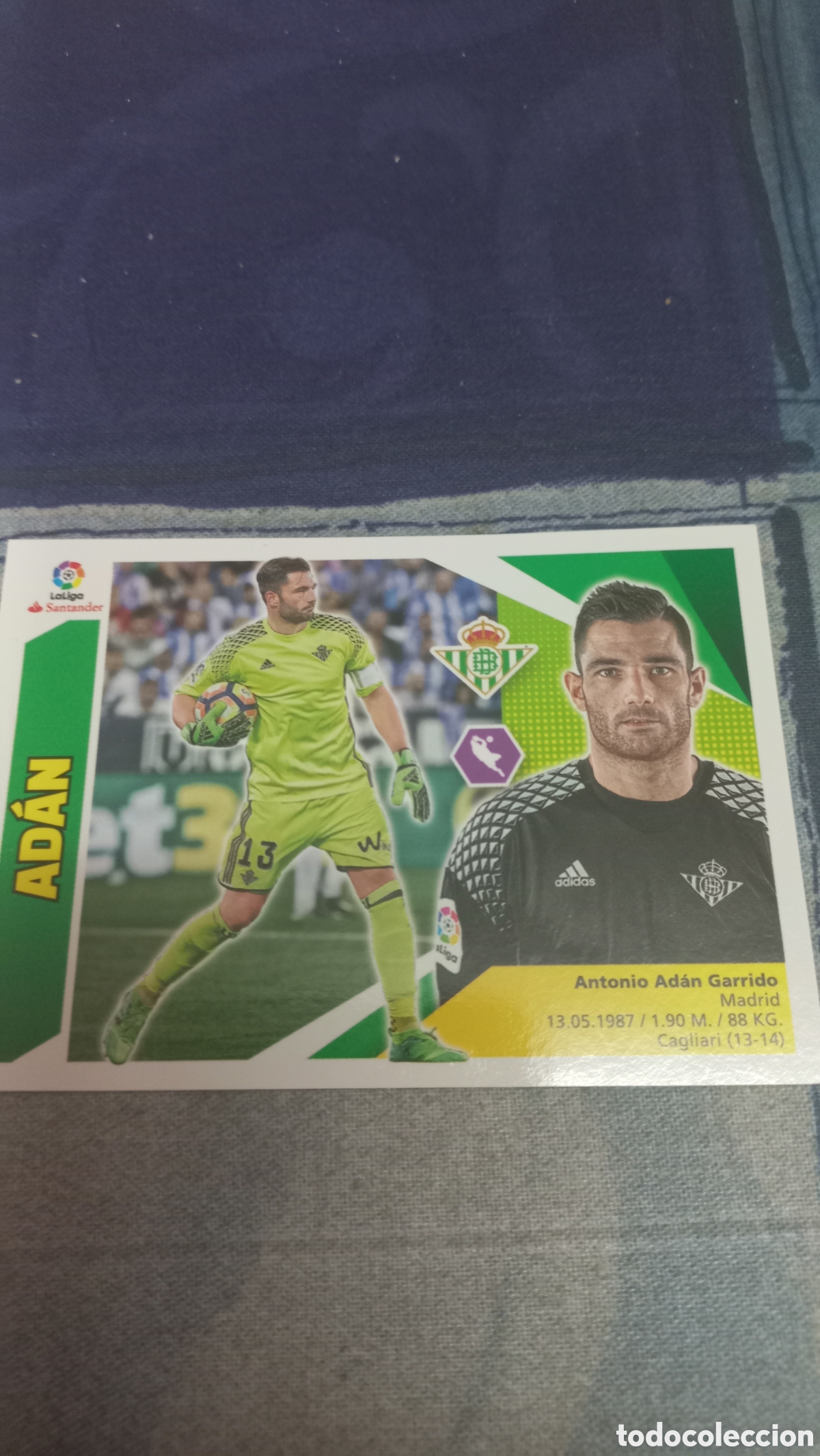 Cromos de F&uacute;tbol: Adan Betis 17 18 sin pegar