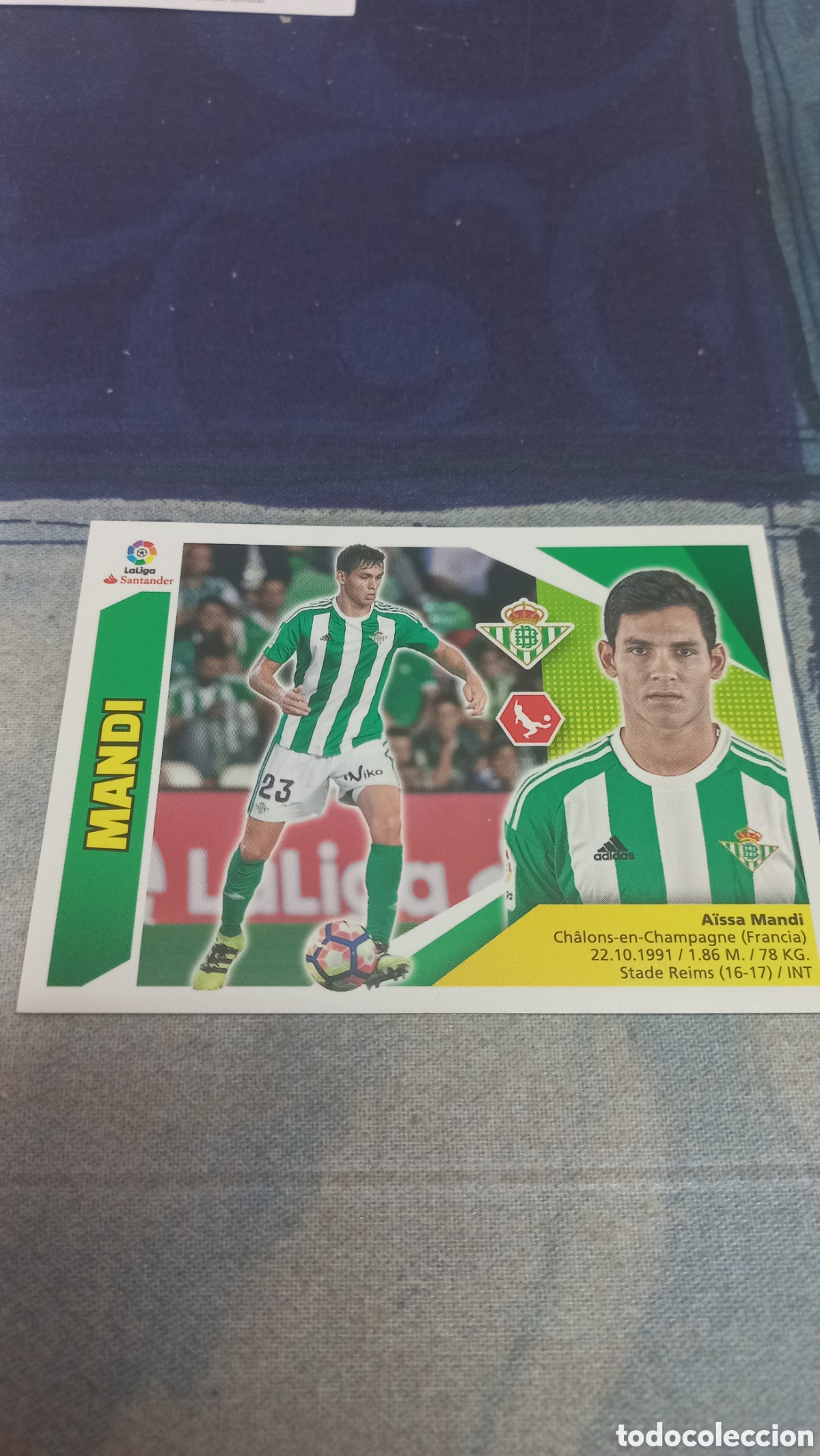Cromos de F&uacute;tbol: Mandi Betis 17 18 sin pegar