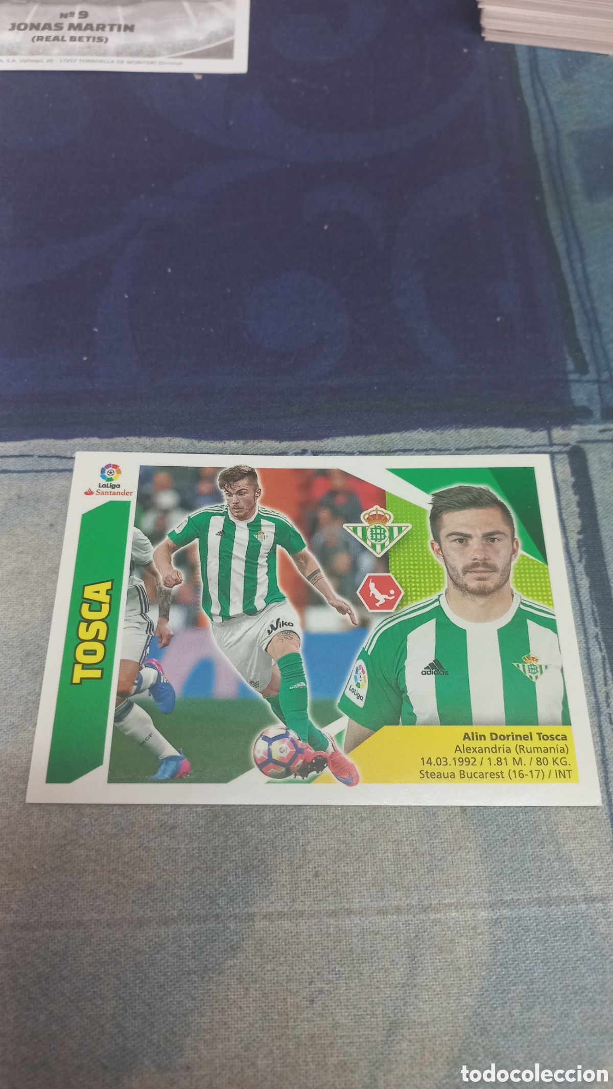 Cromos de F&uacute;tbol: Tosca Betis 17 18 sin pegar