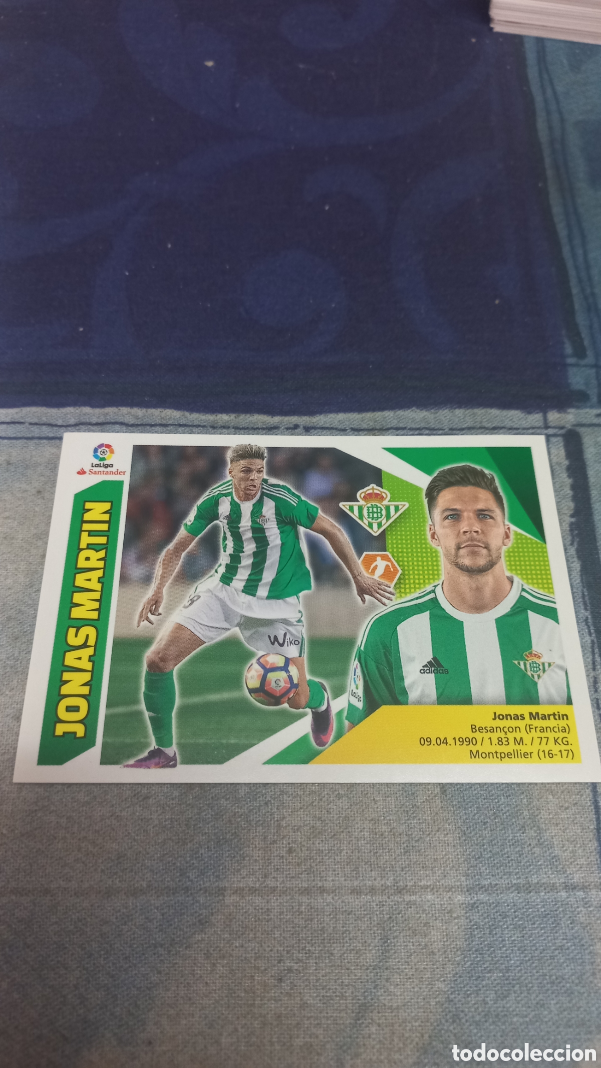 Cromos de F&uacute;tbol: Jonas Martin betis 17 18 sin pegar