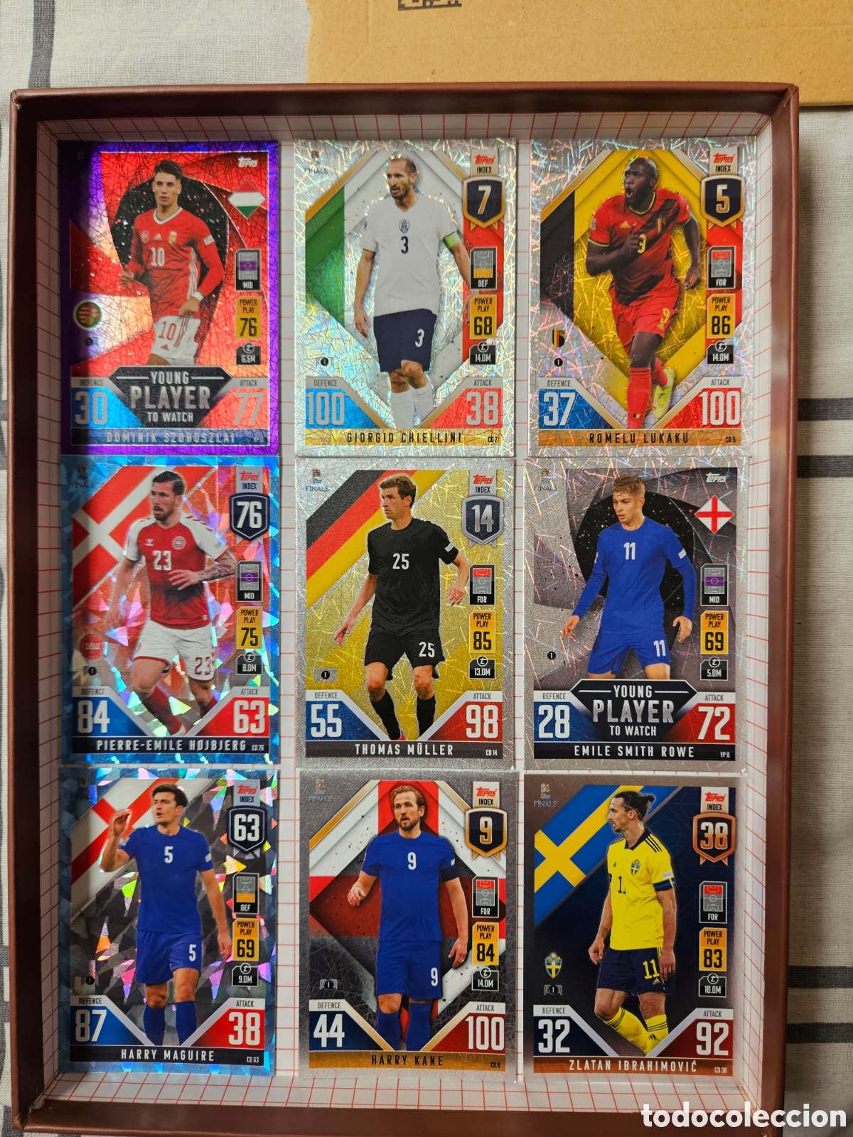 Figurine di Calcio: Lote Cartas Match Attax + Especiales Brillantes (Lukaku 100, Zlatan...)