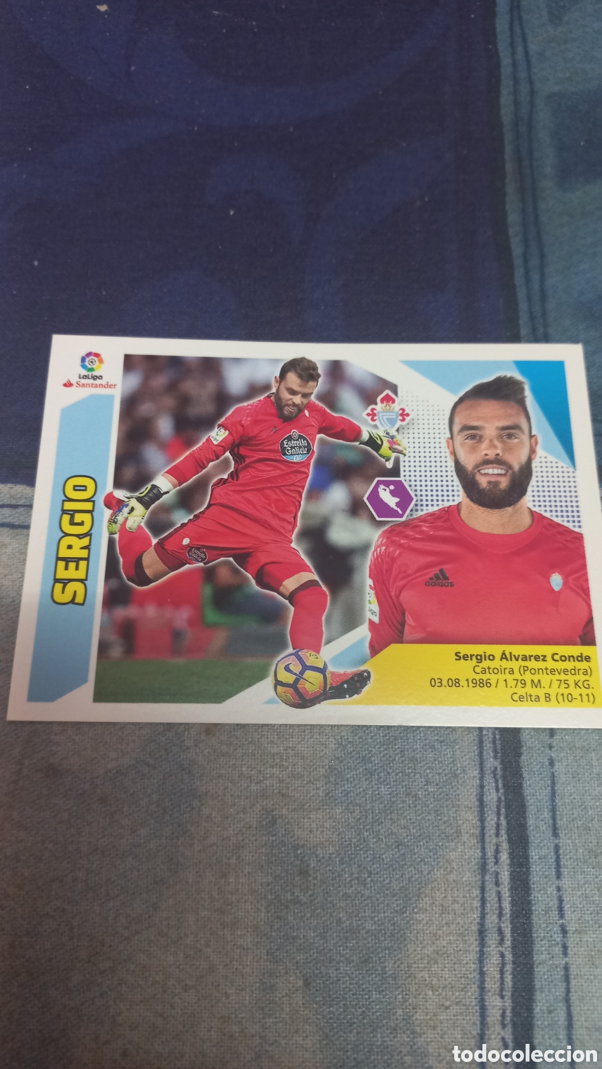 Cromos de F&uacute;tbol: Sergio Celta 17 18 sin pegar