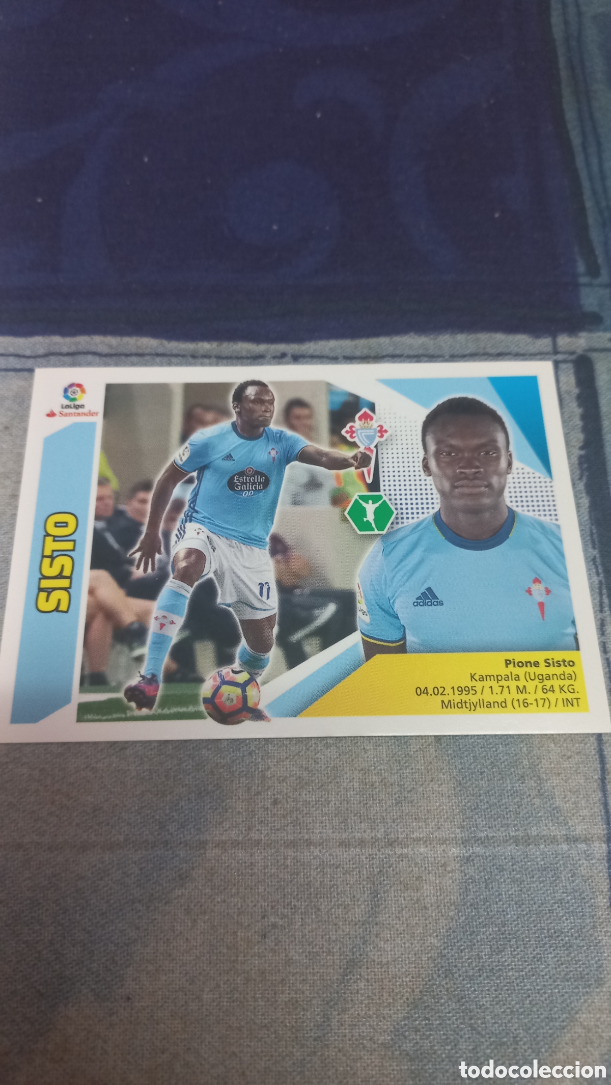 Cromos de F&uacute;tbol: Sisto Celta 17 18 sin pegar