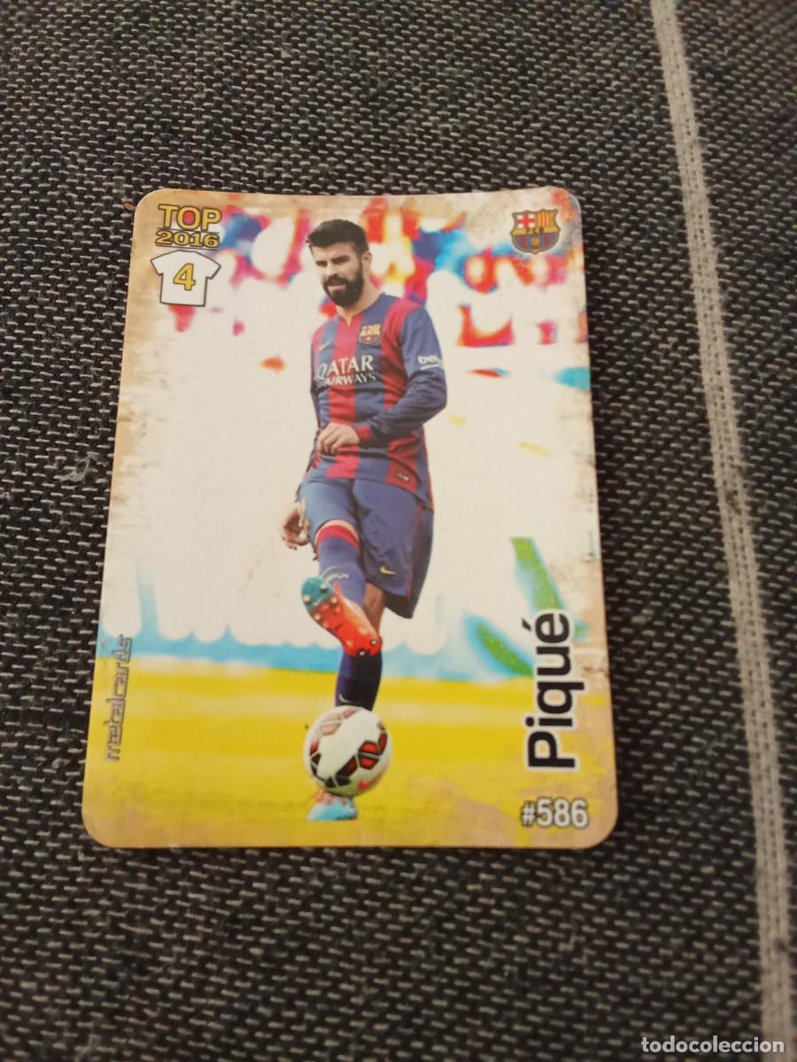 Cromos de F&uacute;tbol: 586 pique FC Barcelona brillo liso las fichas de la liga 2016