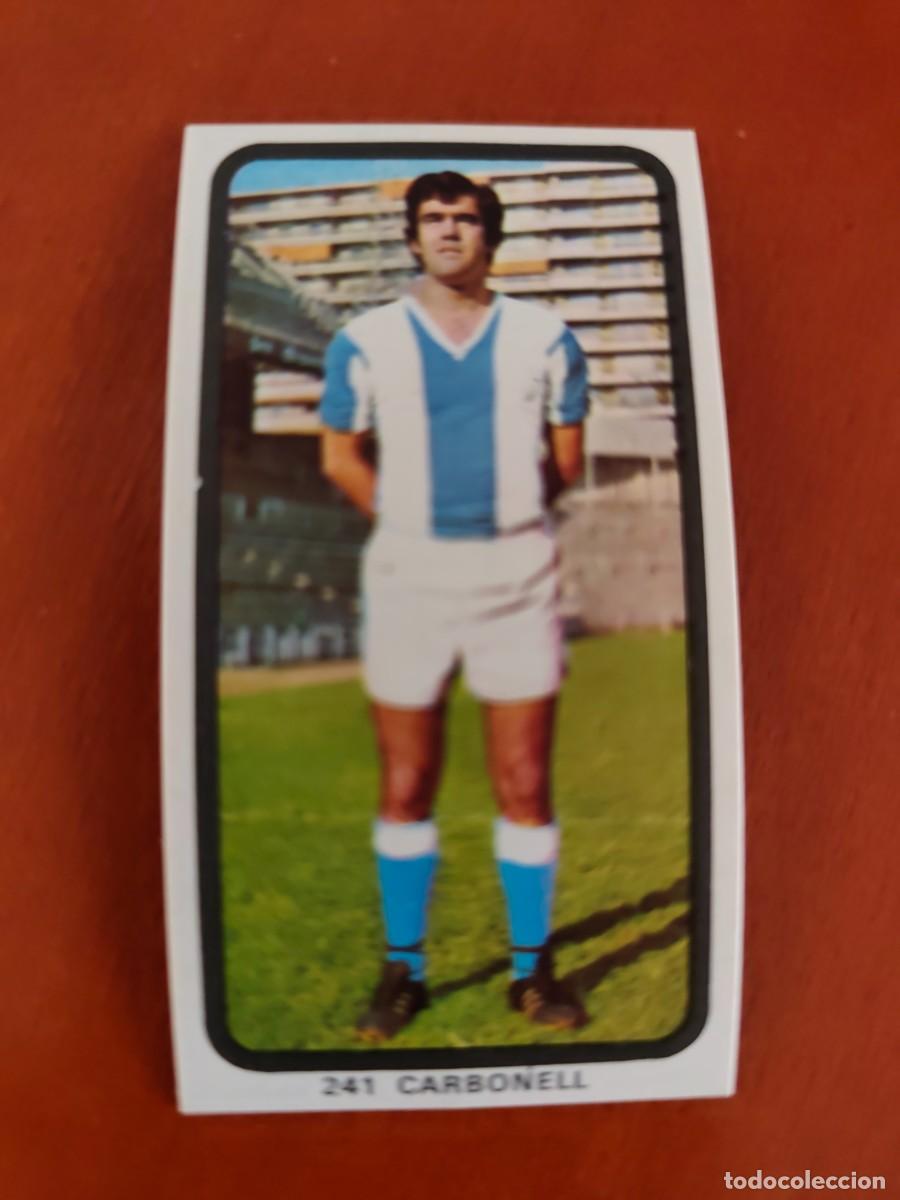 Cromos de F&uacute;tbol: Carbonell . H&eacute;rcules Ruiz Romero 74 75 nunca pegado. Sin pegar