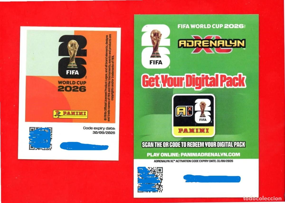 Cromos de F&uacute;tbol: Lote C&Oacute;DIGOS QR - GET YOUR FREE DIGITAL PACK -FIFA WORLD CUP 2026 (SIN ACTIVAR)