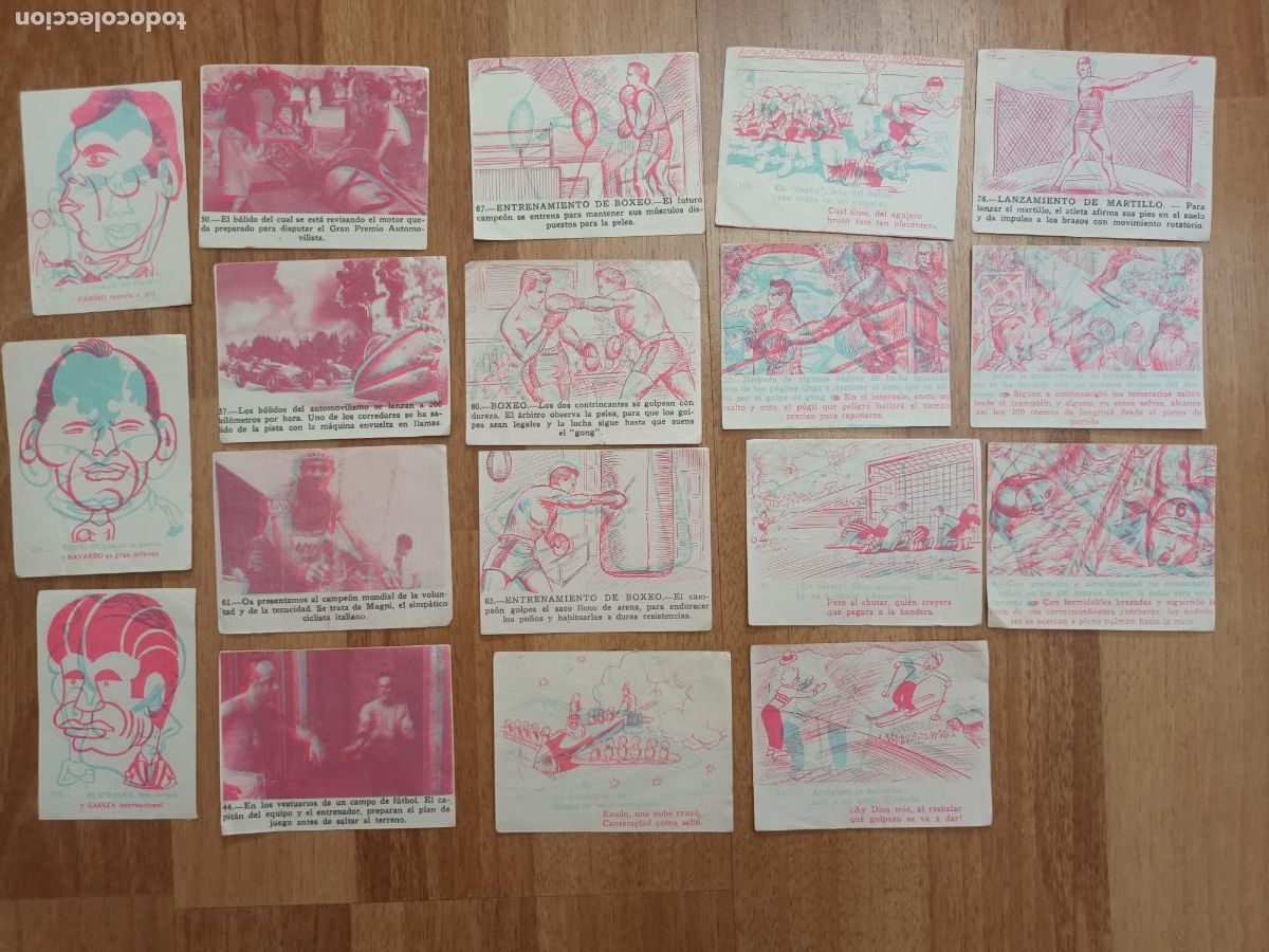 Cromos de F&uacute;tbol: LOTE CROMOS SPORT MAGICO FHER 1953 DI STEFANO Y GAINZA BILBAO. PAHI&Ntilde;O ARGILES ESPA&Ntilde;OL etc