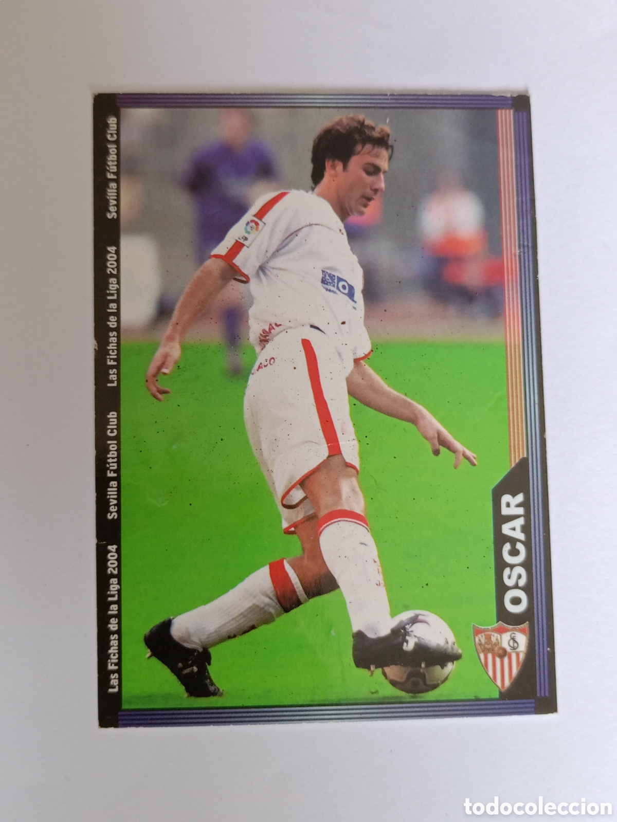 Cromos de F&uacute;tbol: TRADING CARD FUTBOL OSCAR DEL SEVILLA F.C. N&ordm; 252 FICHAS LIGA MUNDICROMO 2003-2004/03-04