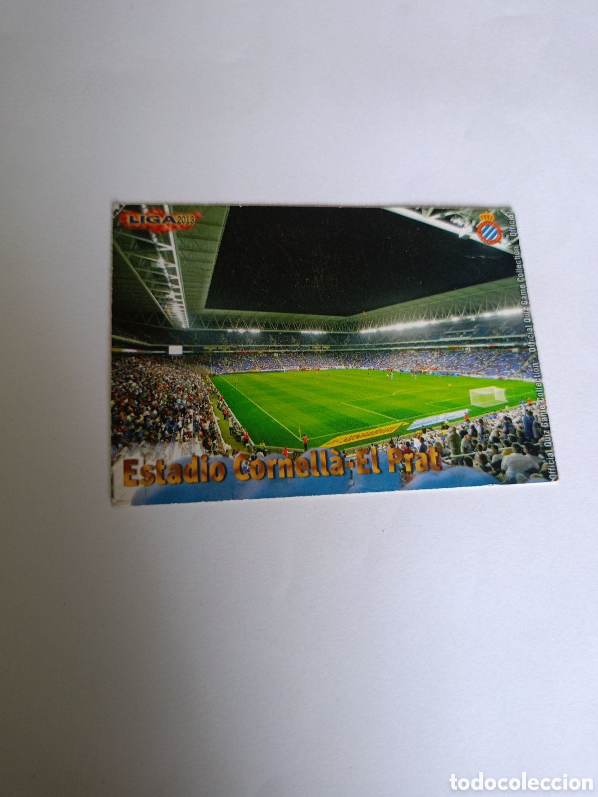 Football Stickers: 353 ESTADIO CORNELL&Aacute; EL PRAT(ESPANYOL) VERSI&Oacute;N LETRAS MUNDICROMO 2013 12 13