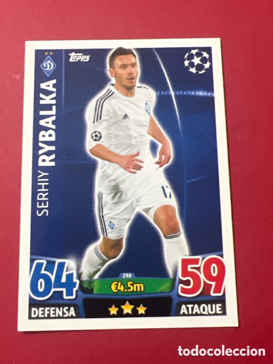 Football Stickers: C500O. 298 RYBALKA DINAMO KIEV TOPPS MATCH ATTAX 2015 2016 CROMO 15 16 FUTBOL