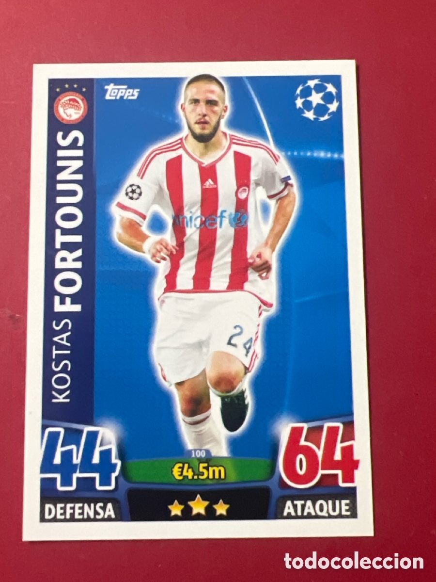 Cartes &agrave; collectionner de Football: C500Q. 100 Kostas Fortounis, Olympiacos, Topps Match Attax UEFA Champions League 2015 2016 15 16