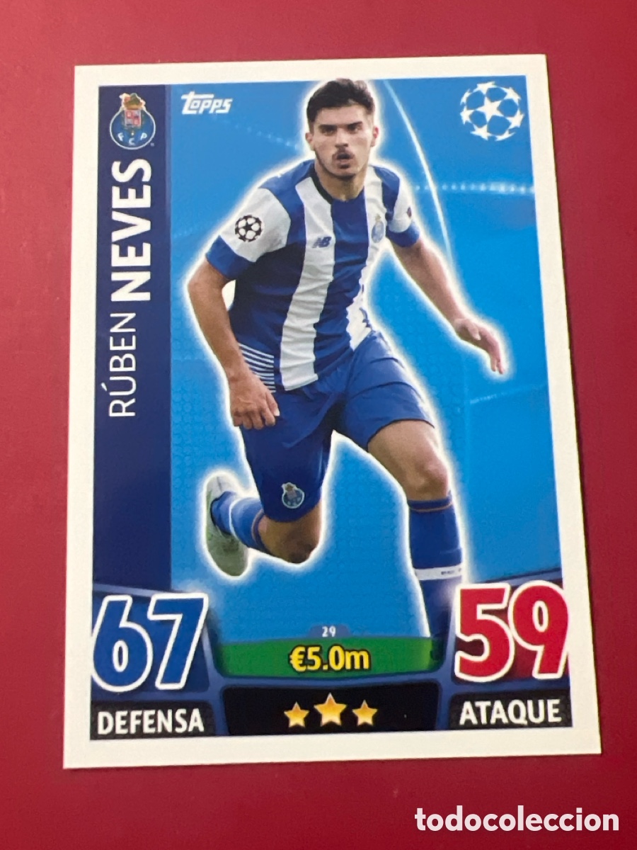 Football Stickers: C500V. UEFA Champions match attax topps 2015 2016 15 16 - 29 Rub&eacute;n Neves