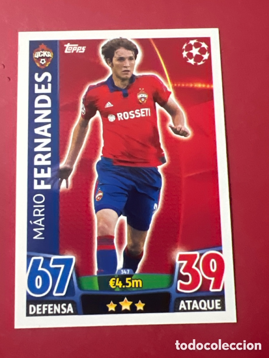 Football Stickers: C500W. CHAMPIONS LEAGUE MATCH ATTAX 2015 2016 15 16 TOPPS 347 FERNANDES CSKA MOSCU