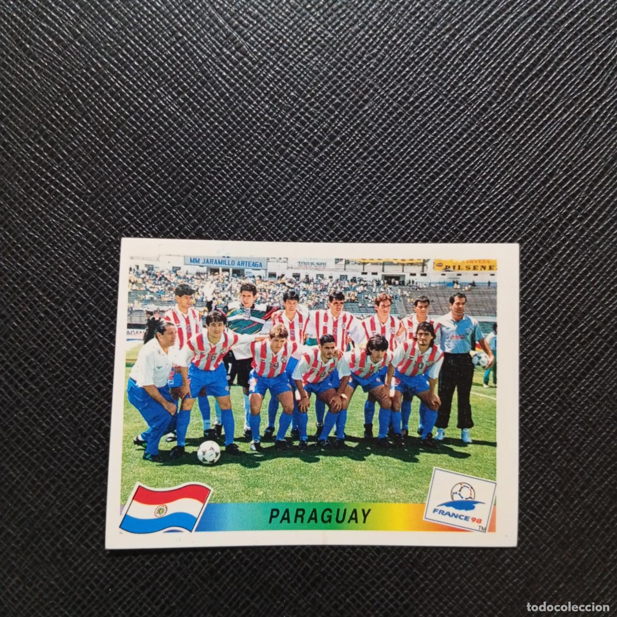 Cromos de Futebol: 263 ALINEACION PARAGUAY PANINI 1998 MUNDIAL CROMO FUTBOL FRANCIA 98 - SIN PEGAR - A21 PG217