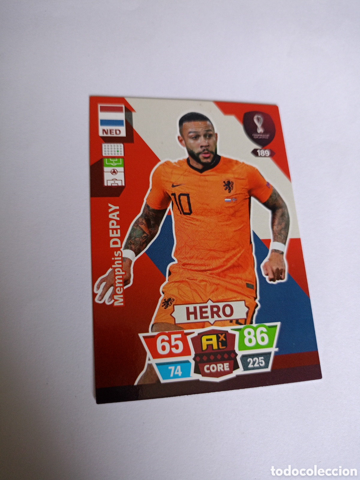 Cromos de F&uacute;tbol: 189 DEPAY BELGICA ADRENALYN QATAR 2022 MUNDIAL CROMO 22 FUTBOL
