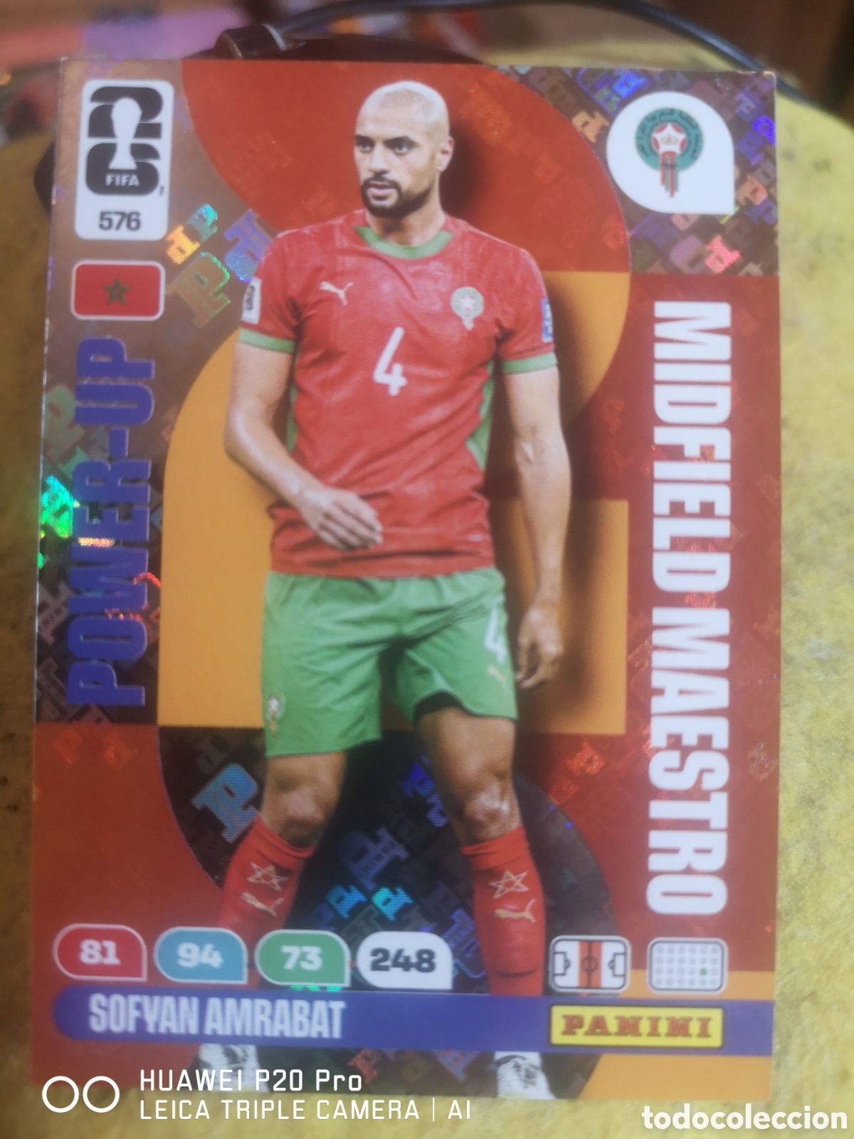 Cromos de F&uacute;tbol: ADRENALYN XL FIFA WORLD CUP 2026 MIDFIELD MAESTRO POWER - UP SOFYAN AMRABAT 576