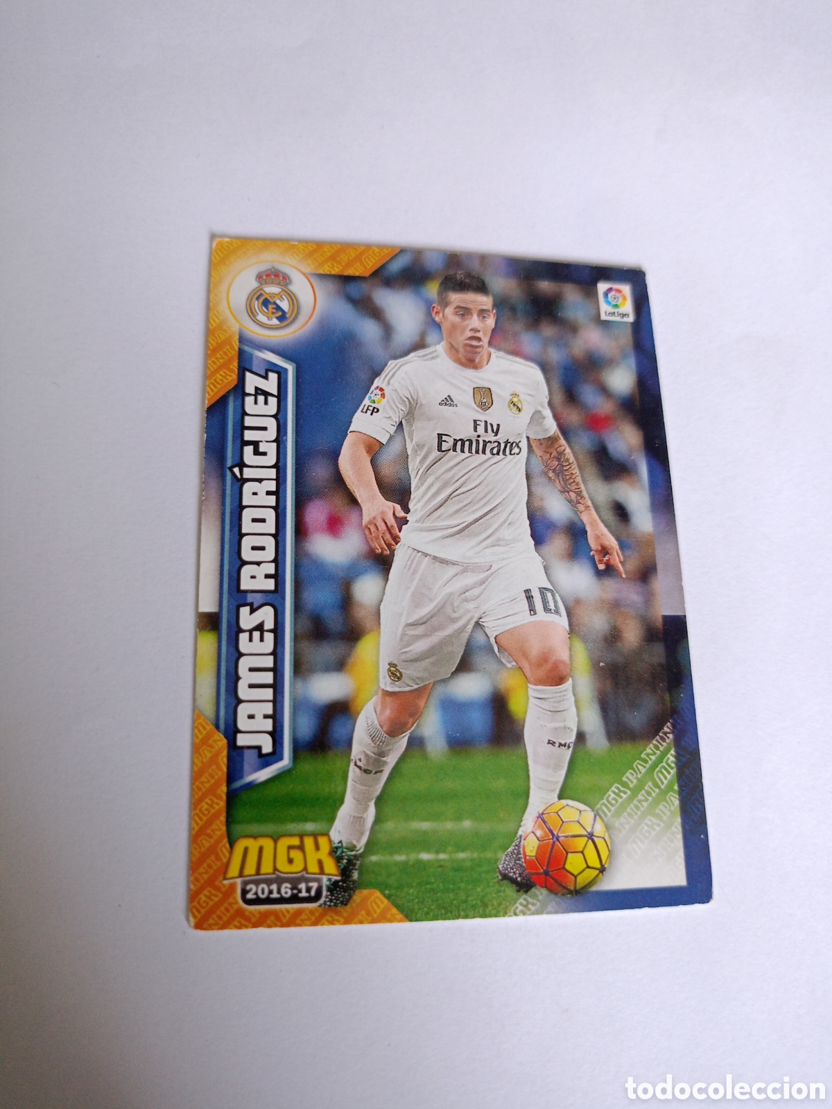 Cromos de Futebol: TRADING CARD FUTBOL JAMES RODRIGUEZ REAL MADRID C.F. N&ordm; 340 LIGA MEGACRACKS 2016-17/16-17 PANINI