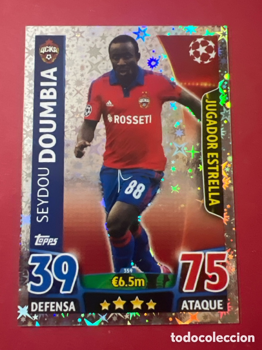 Cromos de Futebol: C507. 359 Seydou Doumbia CSKA Mosc&uacute; Topps Match Attax 2015 2016 UEFA Champions League