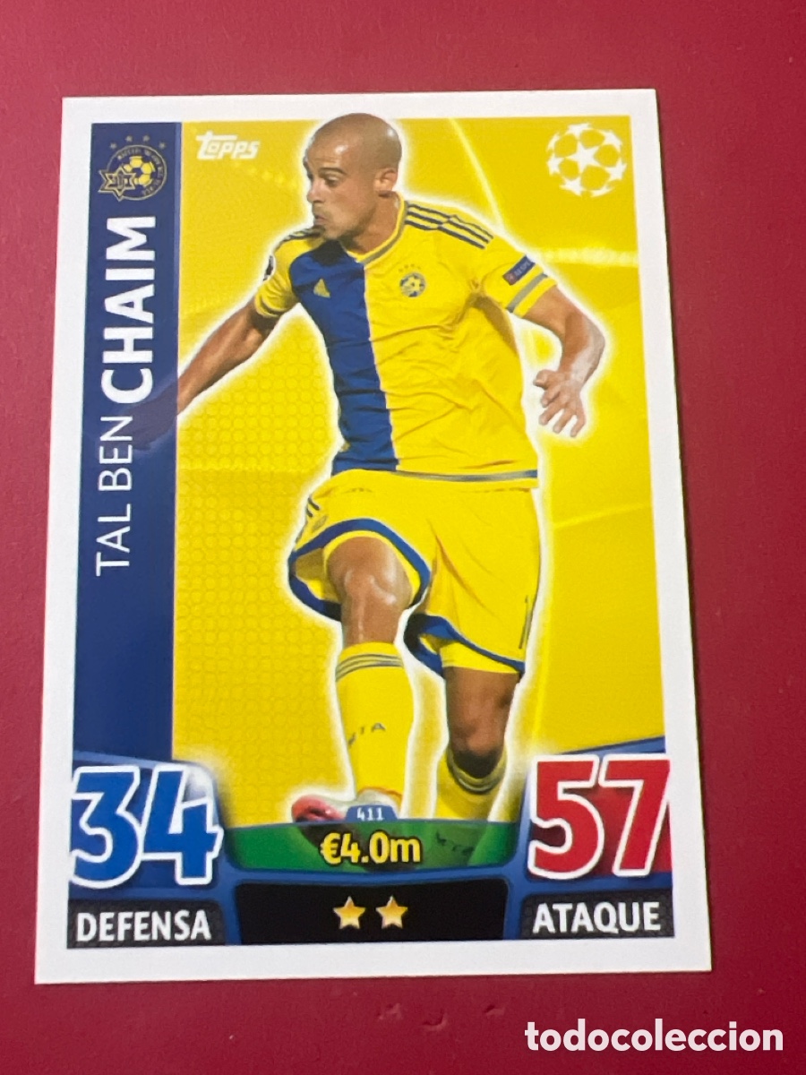 Cartes &agrave; collectionner de Football: C514. TOPPS MATCH ATTAX CHAMPIONS 2015-2016 N&deg;411 CHAIM