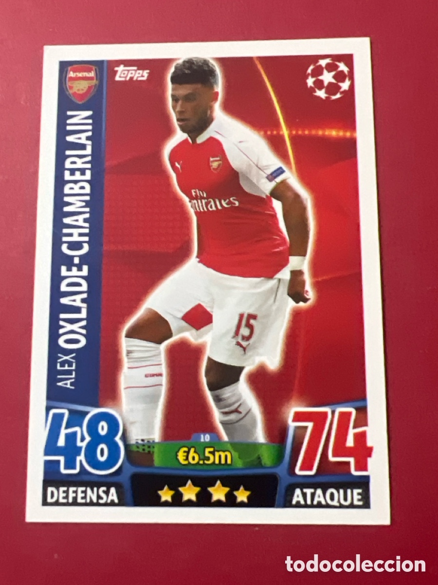 Cromos de f&uacute;tbol: C523. CHAMPIONS LEAGUE MATCH ATTAX 2015 2016 15 16 TOPPS 10 OXLADE CHAMBERLAIN ARSENAL