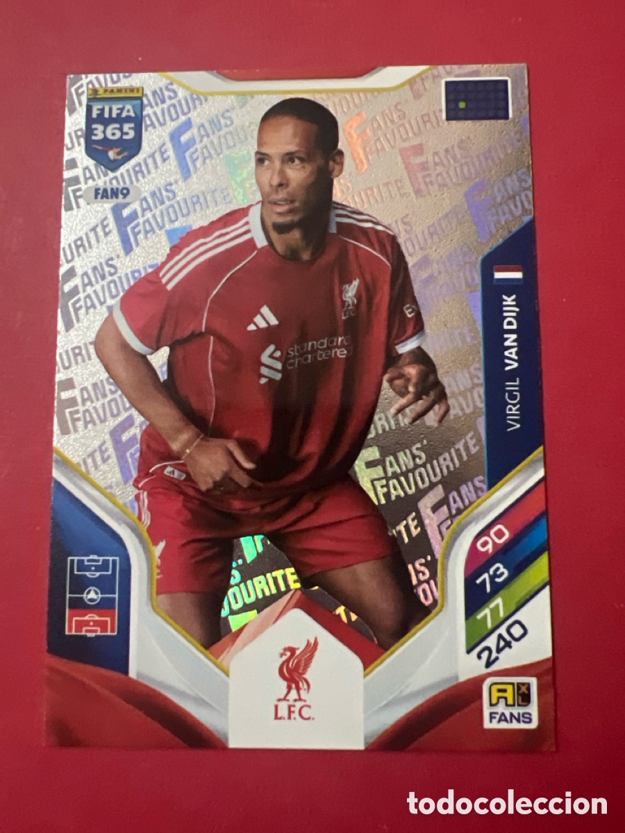 Cartes &agrave; collectionner de Football: C527. FAN9 base fan VAN DIJK LIVERPOOL ADRENALYN 365 2025 2026 25 26 CROMO PANINI TOPPS