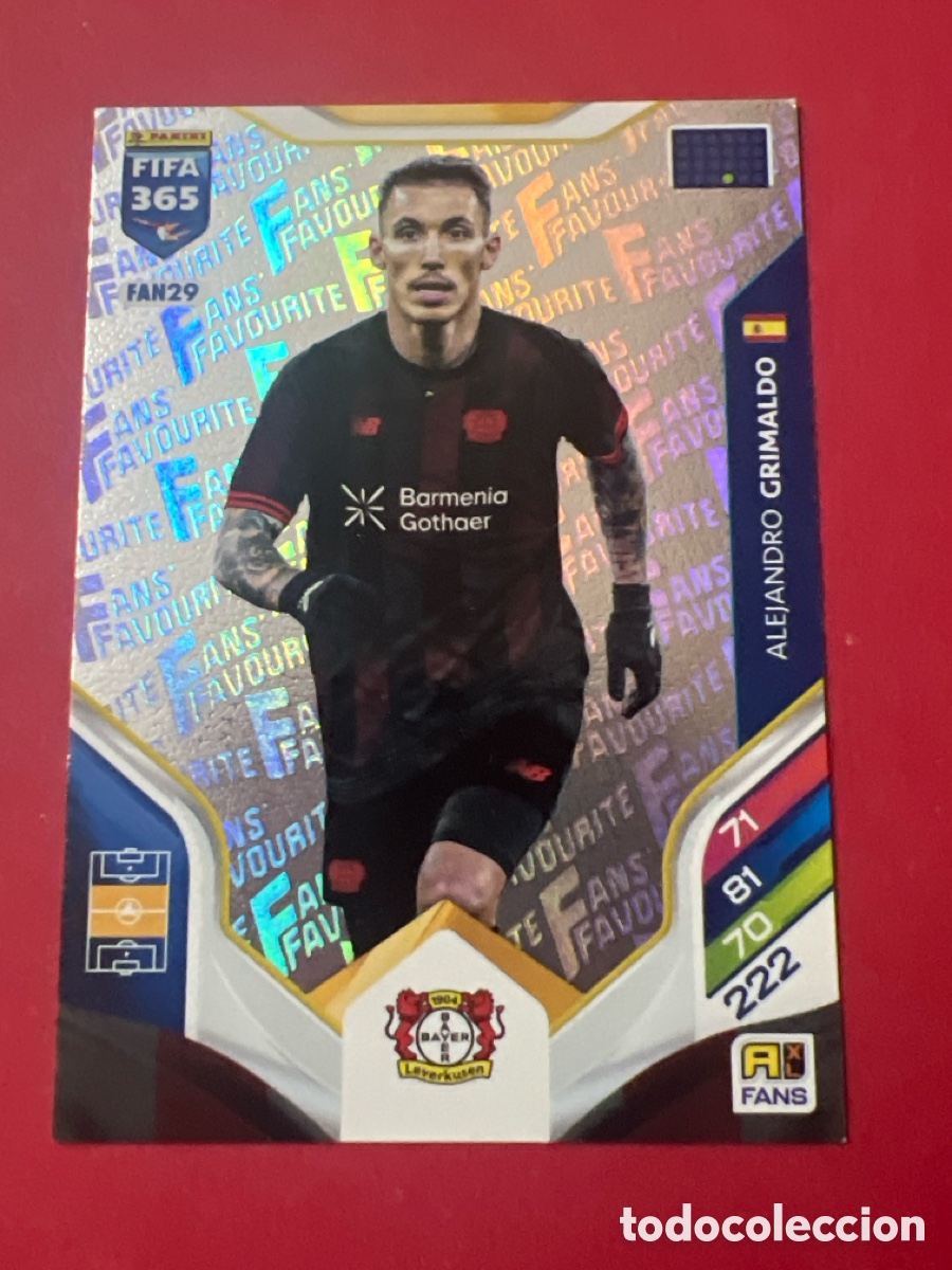 Cromos de Futebol: FAN29 ALEJANDRO GRIMALDO (BAYER LEVERKUSEN) FANS FAVOURITE PANINI ADRENALYN XL FIFA 365 2026 26