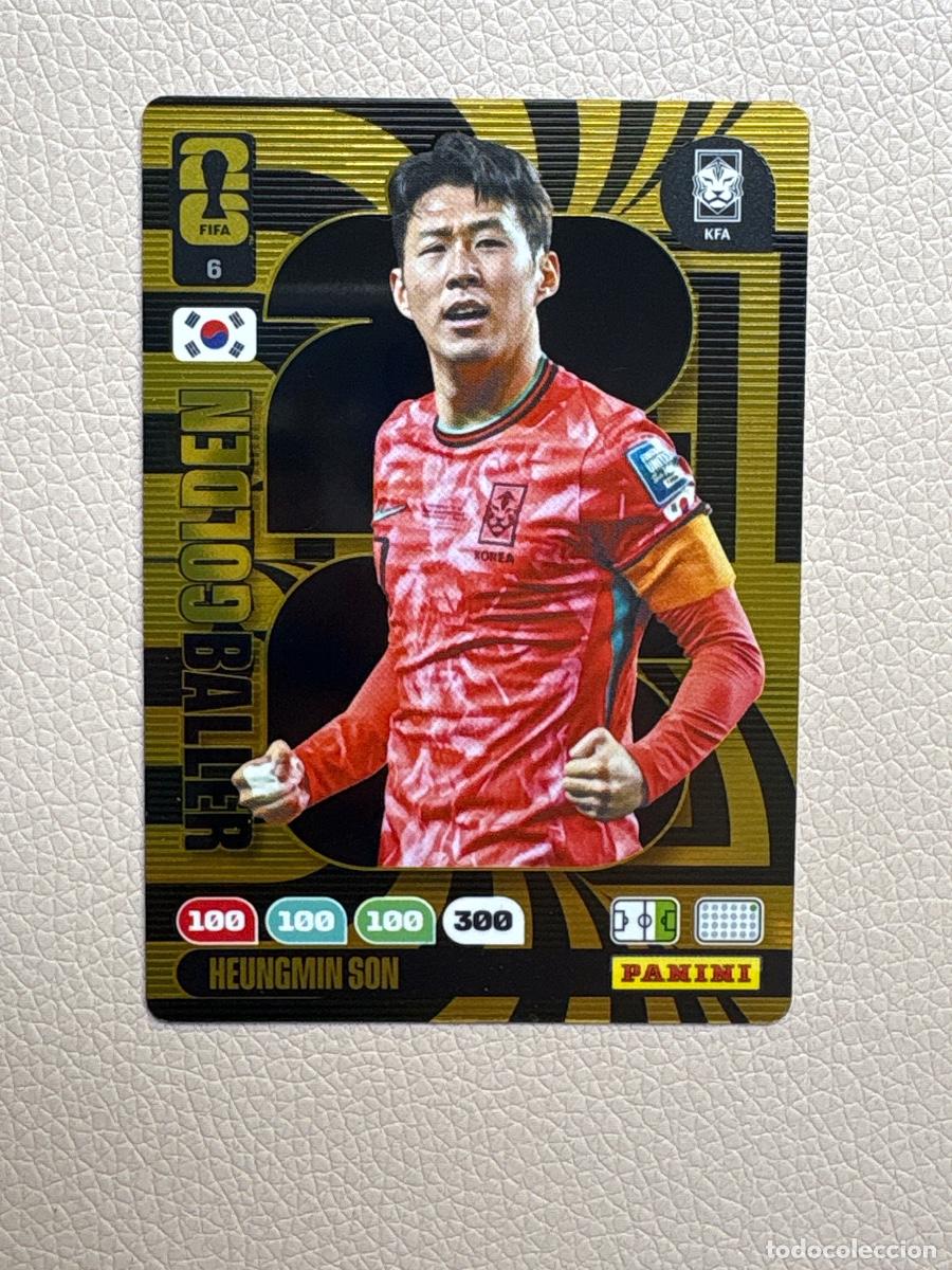Cromos de F&uacute;tbol: CROMO PANINI FIFA WORLD CUP 2026 GOLDEN BALLER BAL&Oacute;N ORO N 6 HEUNGMIN SON (c&oacute;digo sin activar )